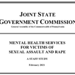 The cover of the Joint Sate Government Commission report, Mental Health Services for Victims of Sexual Assault and Rape.